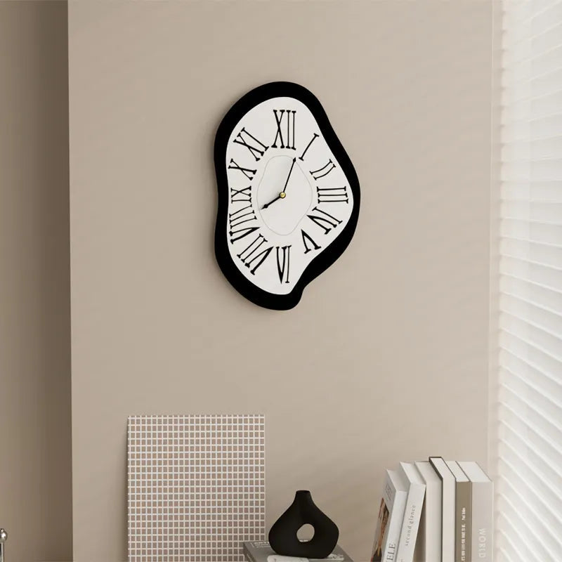 Surreal melting nordic wall clock