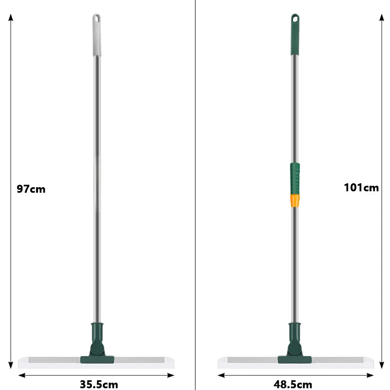 Flexiva telescopic cleaning brush with silicone lip | 180° swivel | For floors, windows & bathroom