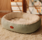 Oval Plush Bed for Dogs & Cats