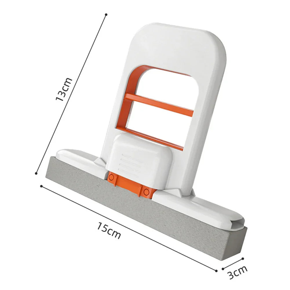 Scratch-Safe Compact Dual Texture Sponge Mop with a Replaceable Sponge Head