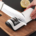 Electric knife sharpener for quick and even sharpening