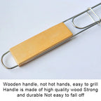 GrillFold FlexClip | Non-stick & Compact | With Wooden Handle | For Fish & Vegetables
