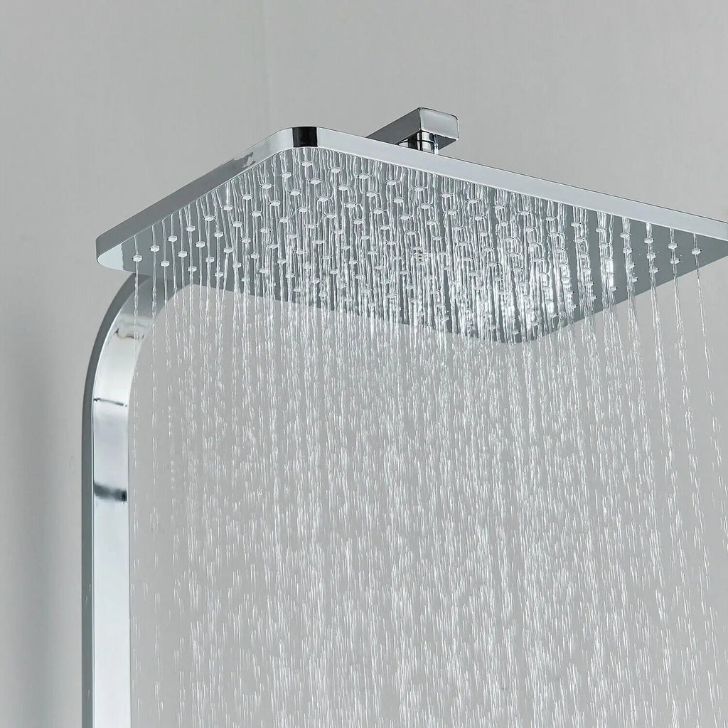 RainFlow Luxe Rain Shower Set – adjustable brass shower fixture with 4 functions