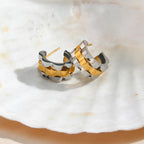 Textured Watch Hoop Earrings