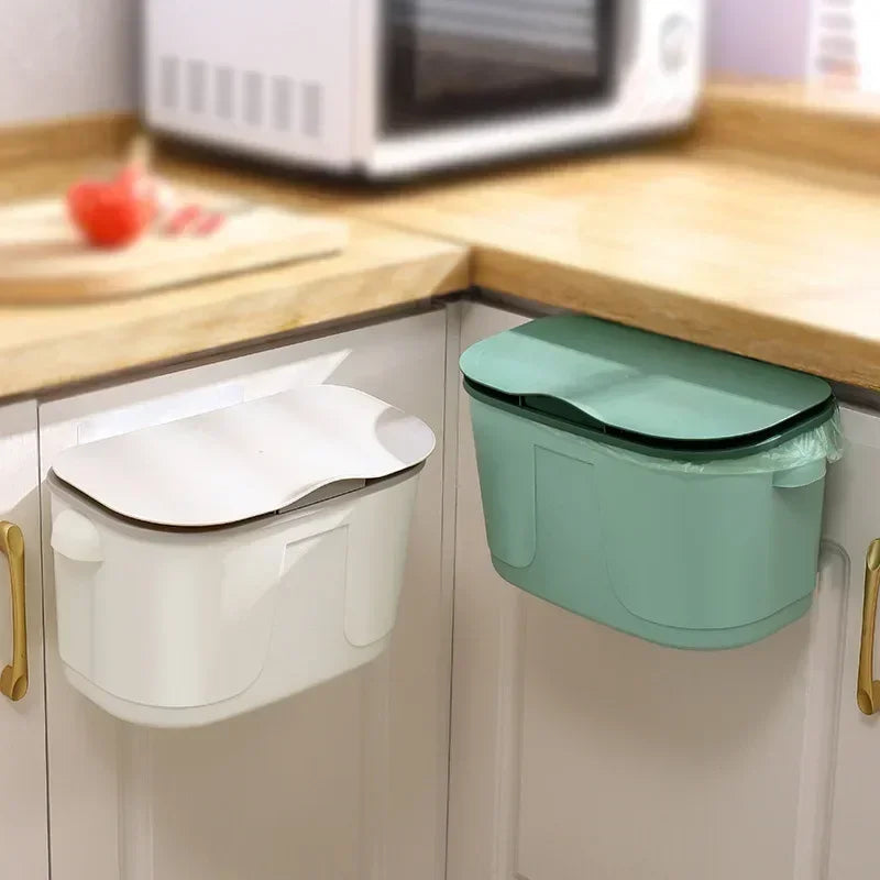 Wall Bin Cleanvero | With Lid | Hanging & Space-Saving | For Kitchen & Bathroom | Large Volume