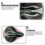 Extra Wide Comfort Bike Saddles with Shock Absorption - PU Leather Cushion for Long Distance Cycling