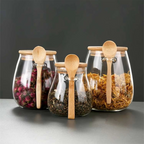 Premium Glass Airtight Canister with Sealed Lid for Kitchen Storage
