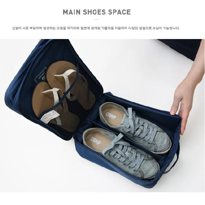 Packoro Shoe Organizer | For 3–4 pairs | Water-repellent & Compact | Travel & Everyday