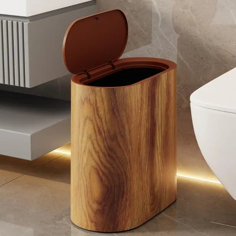 EcoHide Compact Trash Can with Hidden Lid