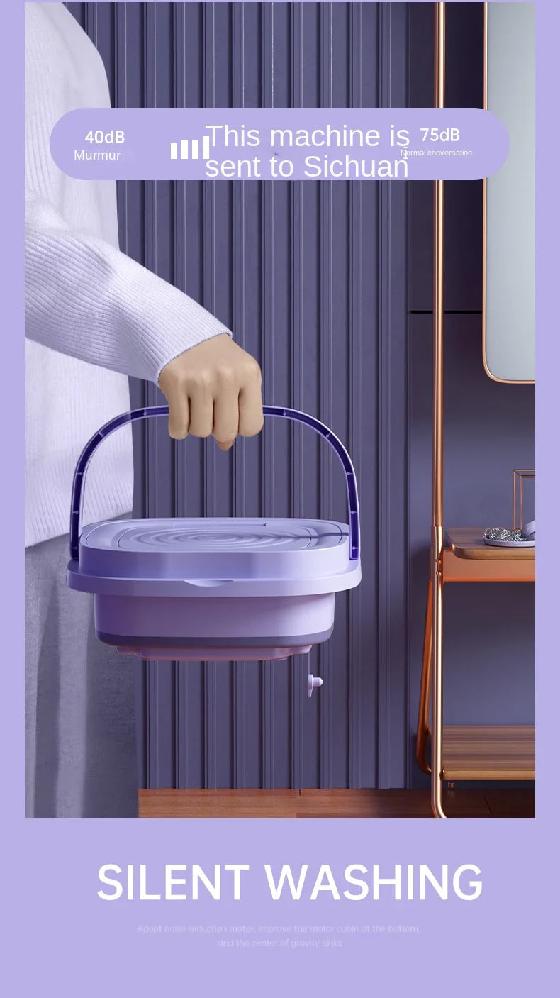 8L Portable Mini Folding Washing Machine