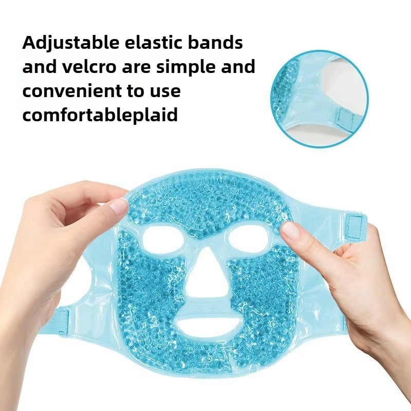 Cold and Hot Therapy Full Face Gel Bead Mask with Eye Compress