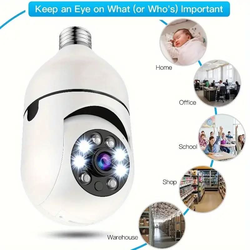 Intelligent Security Camera with 360° Surveillance & Night Vision