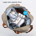 Portable fitness bag with shoe compartment and wet dry separator bag for active travelling