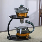 Smooth Arch Glass Magnetic Teapot Set