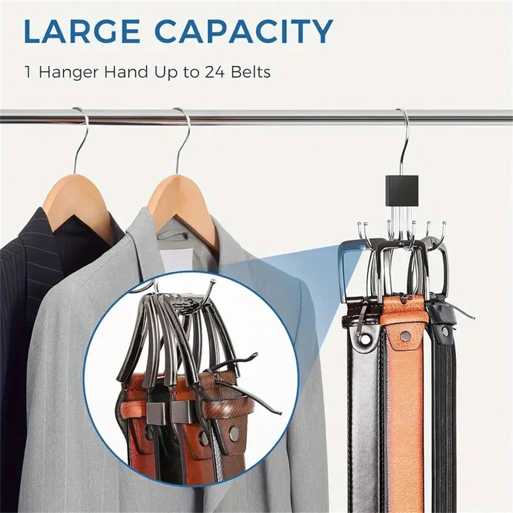 ClutterFree Hook Organizer | Rotatable & Space-Saving | 6-Hook Design