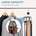 Hanging Clothes Hook Organizer 6-fold | Rotatable & Space-saving | For Belts, Bras, Scarves & Ties | Metal