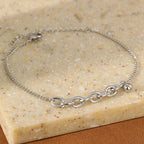 Dainty Curb & Bold Paperclip Chain Bracelet