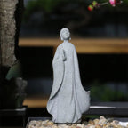 Buddha Stone Statue Small Buddhist Monks Tibetan Buddhism Figures Zen Garden Ornament Meditation Home Aquarium Decoration