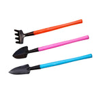 Florinita 3-piece Mini Garden Tool Set | Hand Trowel, Rake & Shovel | For Houseplants & Bonsai | 22 cm Length