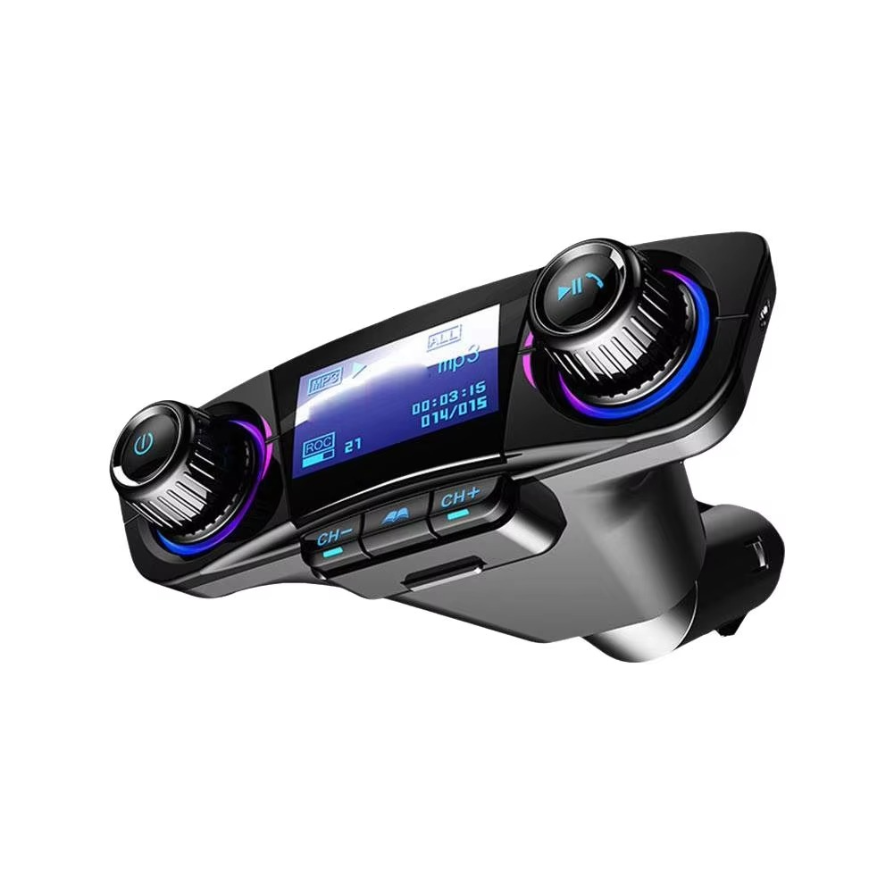 Bluetooth 5.0 Car FM Transmitter with Dual USB Charger and LED Display