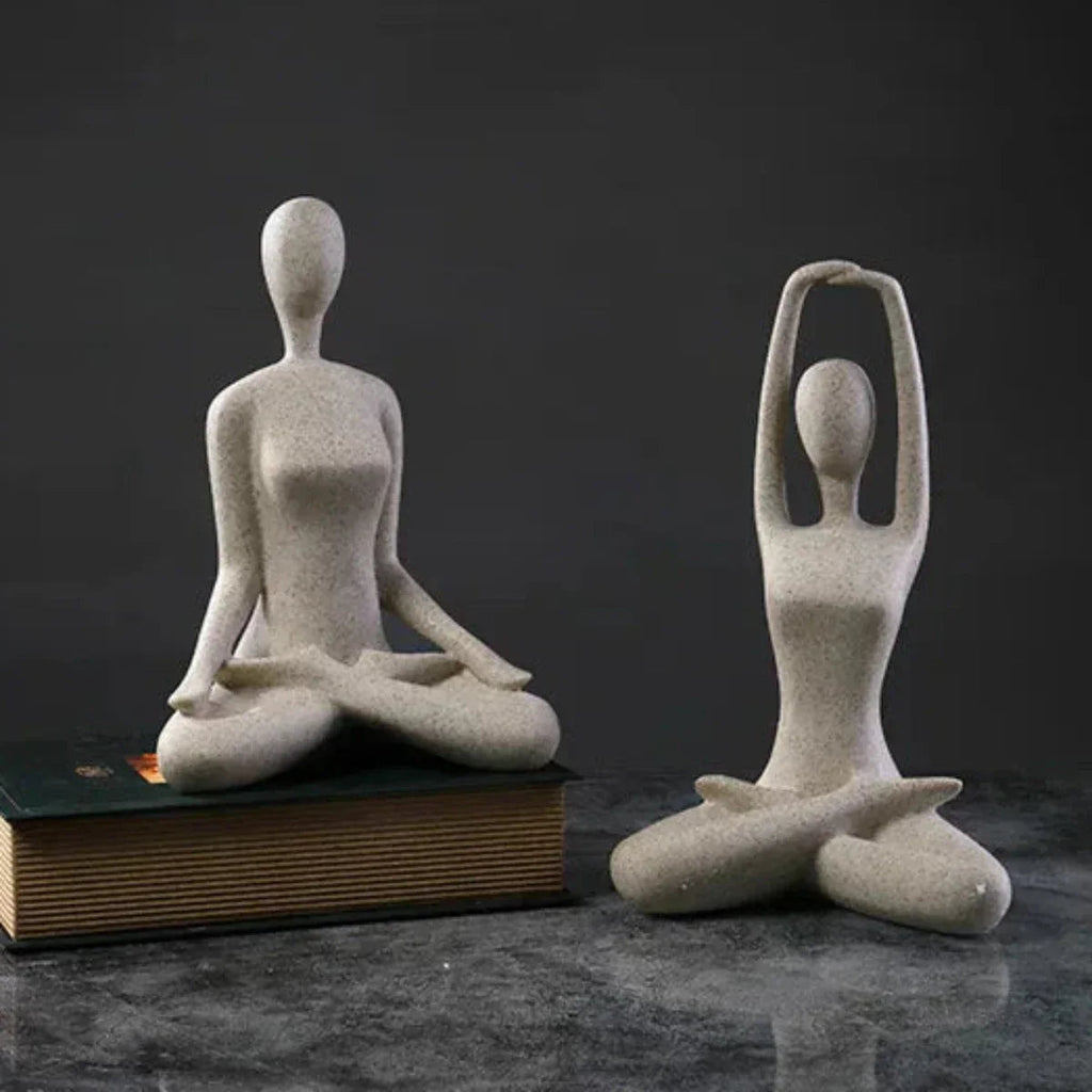 ZenJoy Woman in Yoga Statue – Modern Indoor Decoration Made of Resin