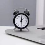 Cute Rabbit Ears Loud Twin Bell Alarm Clock for Heavy Sleepers