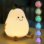 Super Soft Touch-Controlled Multicolor Silicone Pear Night Light