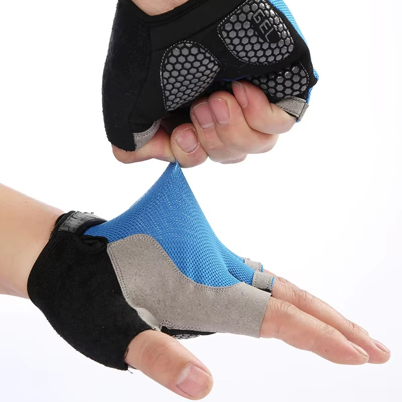 Breathable Anti Slip Shock Absorbing Half Finger Cycling Gloves