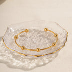 Classy Separated Sphere Bangle Bracelet