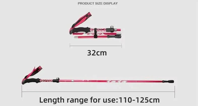 Foldable trekking poles for hiking & outdoor adventures