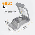Egg Slicer SchnittMeister | Stainless Steel Cutting Wires | For Egg, Cheese & Mushrooms | Robust Aluminum Housing