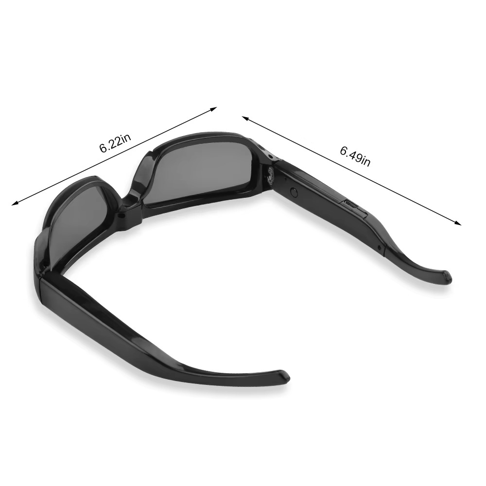 1080P HD Wearable Sunglasses Camera with Video Recorder for Outdoor Surveillance