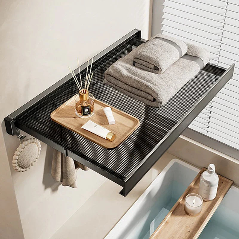 Ultra Suction Expandable Towel Storage Organizer Rack