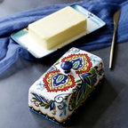 Hand-painted Butter Dish in Tuscan Style