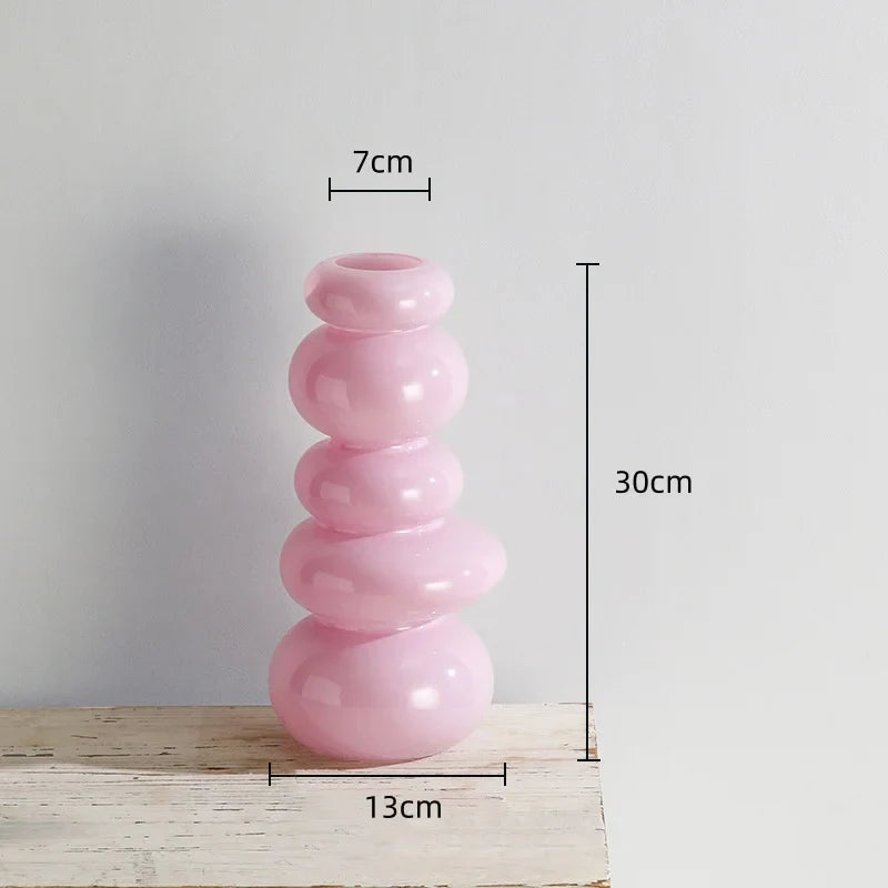 Glass Pebble Vase