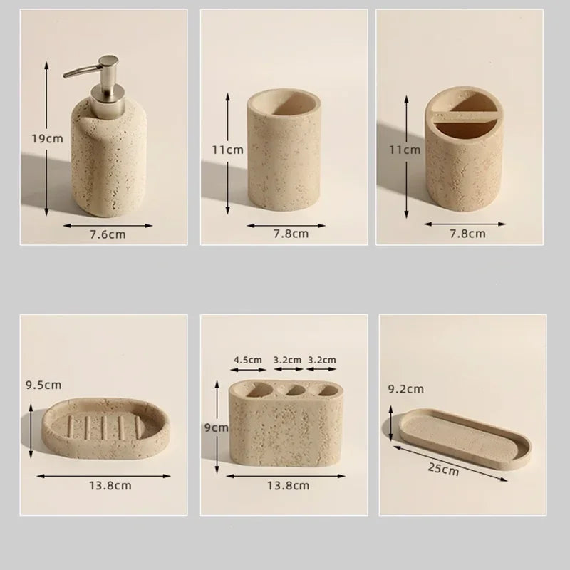 AureliaStone Luxury Bath Set made of limestone