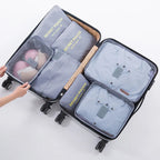 TRAVORO Packing Cube Set | 6-piece | Waterproof & Extra Volume | Suitcase Organizer for Men