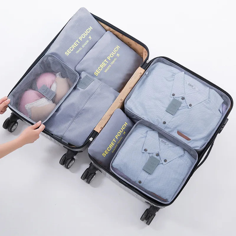 TRAVORO Packing Cube Set | 6-piece | Waterproof & Extra Volume | Suitcase Organizer for Men
