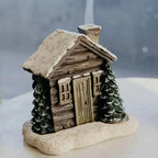 Cone Incense Burning Log Cabin