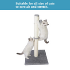 Tall Sisal Cat Scratching Post with Dangling Ball for Indoor Cats and Kittens