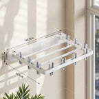 Wall-Mounted Folding Dryer AeroFold | Space-Saving Clothes Dryer & Towel Holder | Windproof & Load-Bearing | Foldable