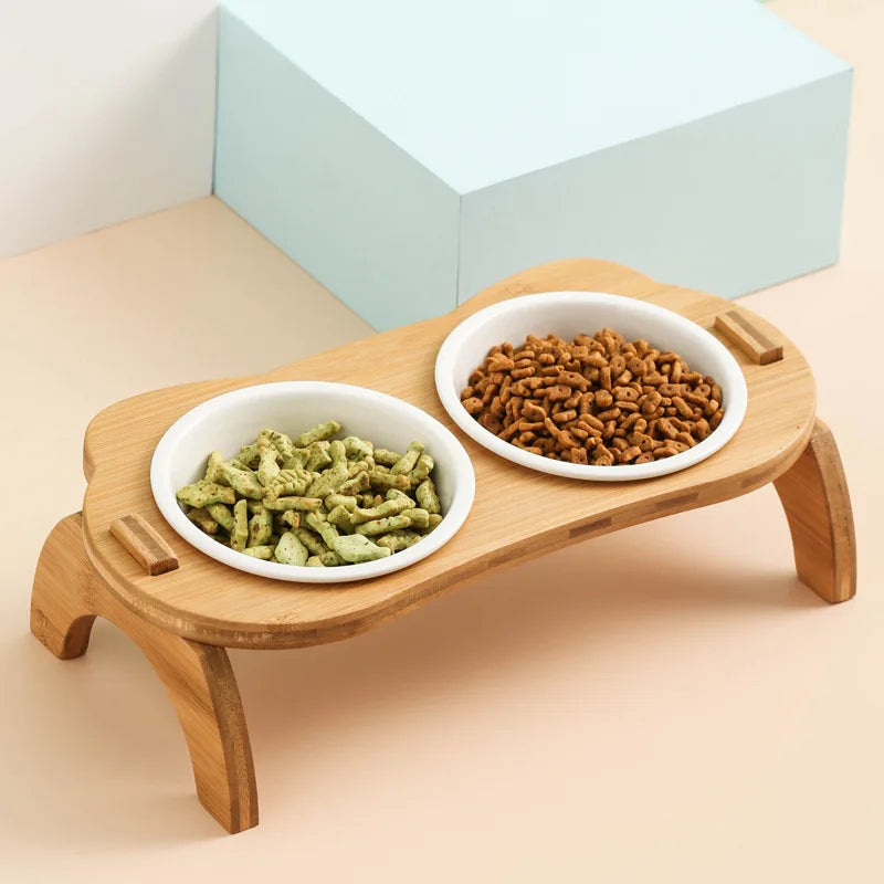 Convenient feeding with bamboo bowls