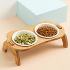 Convenient feeding with bamboo bowls
