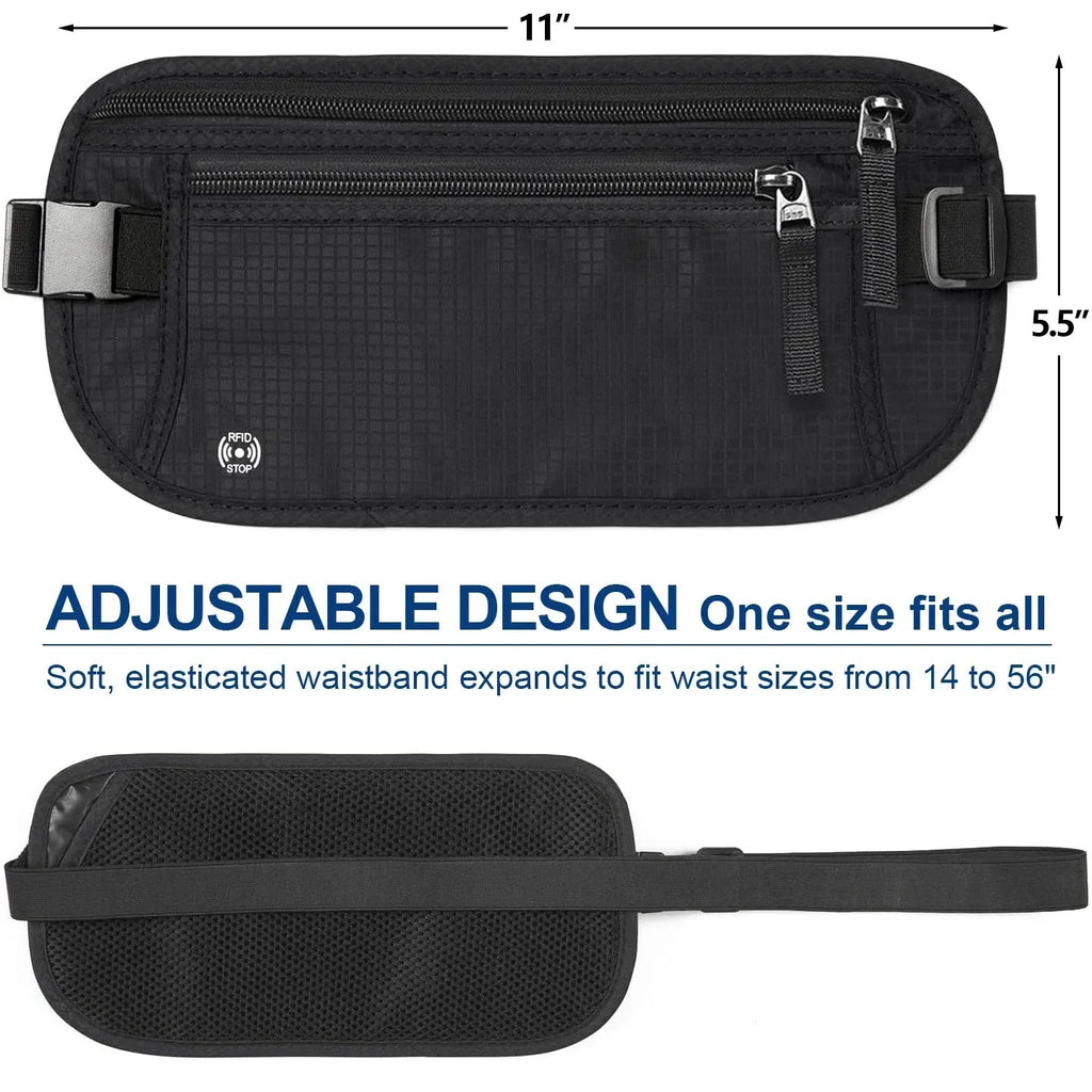 SafeGuard Waist Bag | RFID Protection | Adjustable & Compact for Travel