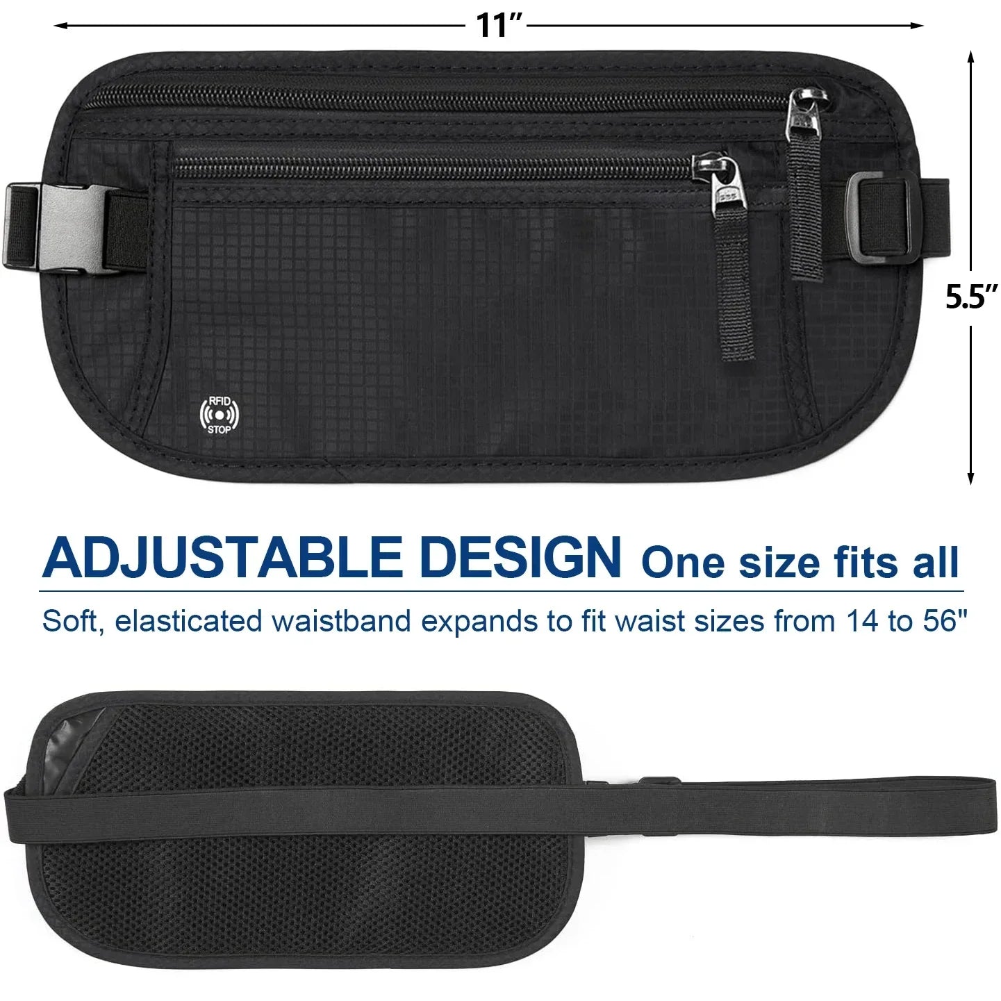 SafeGuard Waist Bag | RFID Protection | Adjustable & Compact for Travel