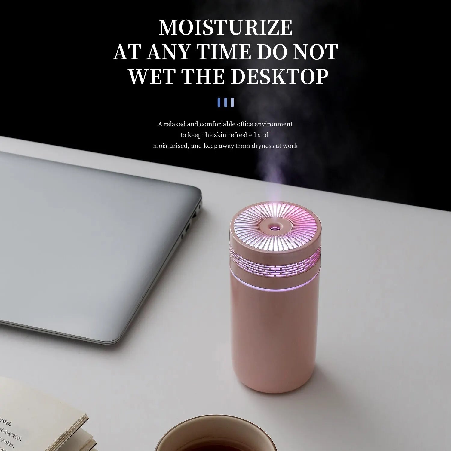 250ML Portable Car Humidifier - USB LED Essential Oil Diffuser