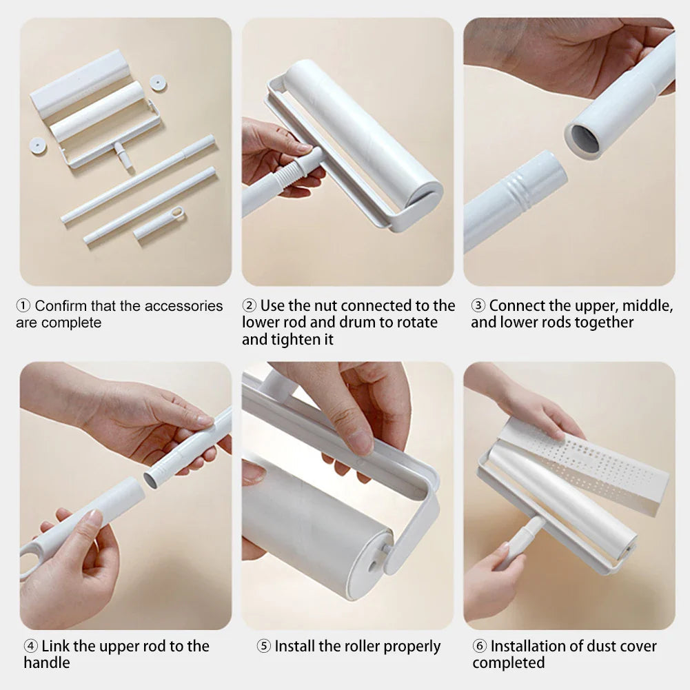 LintFlex Lint Roller with Telescopic Handle | Extra Strong Adhesion | For Clothing, Furniture & Car Seats