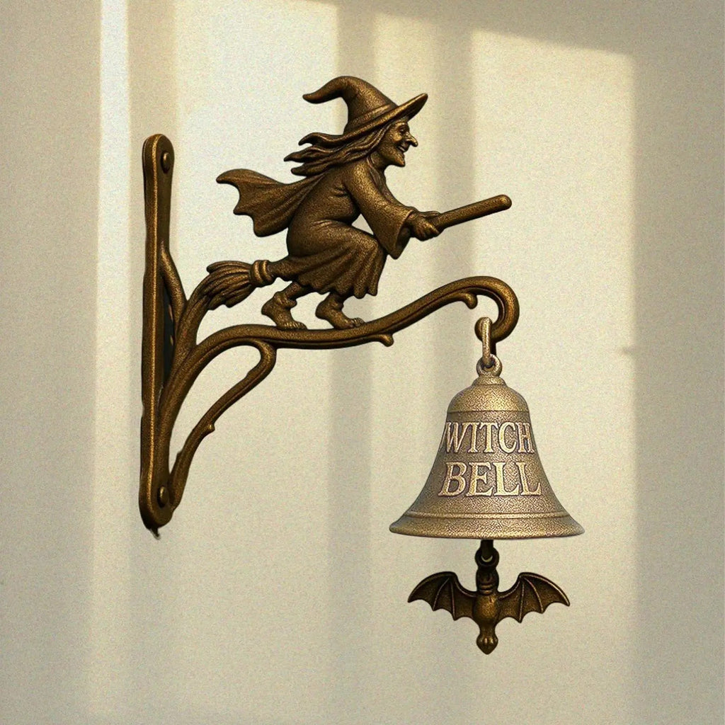 Witch Bell with Skull for Home and Garden