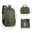 TrekVita Foldable Backpack | Ultralight & Waterproof | 31×14×47 cm | Outdoor & Travel Backpack for Men & Women