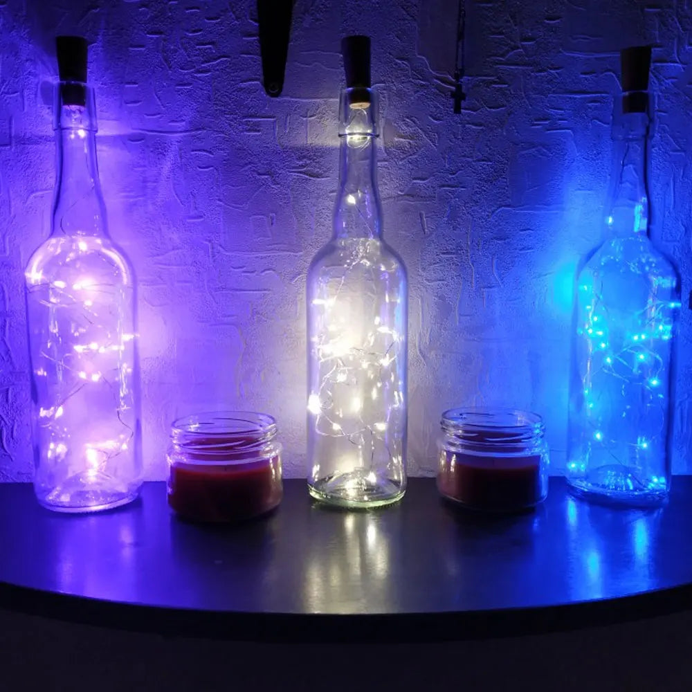 LED fairy lights for bottles – decorative lights with wire for creative lighting and DIY projects